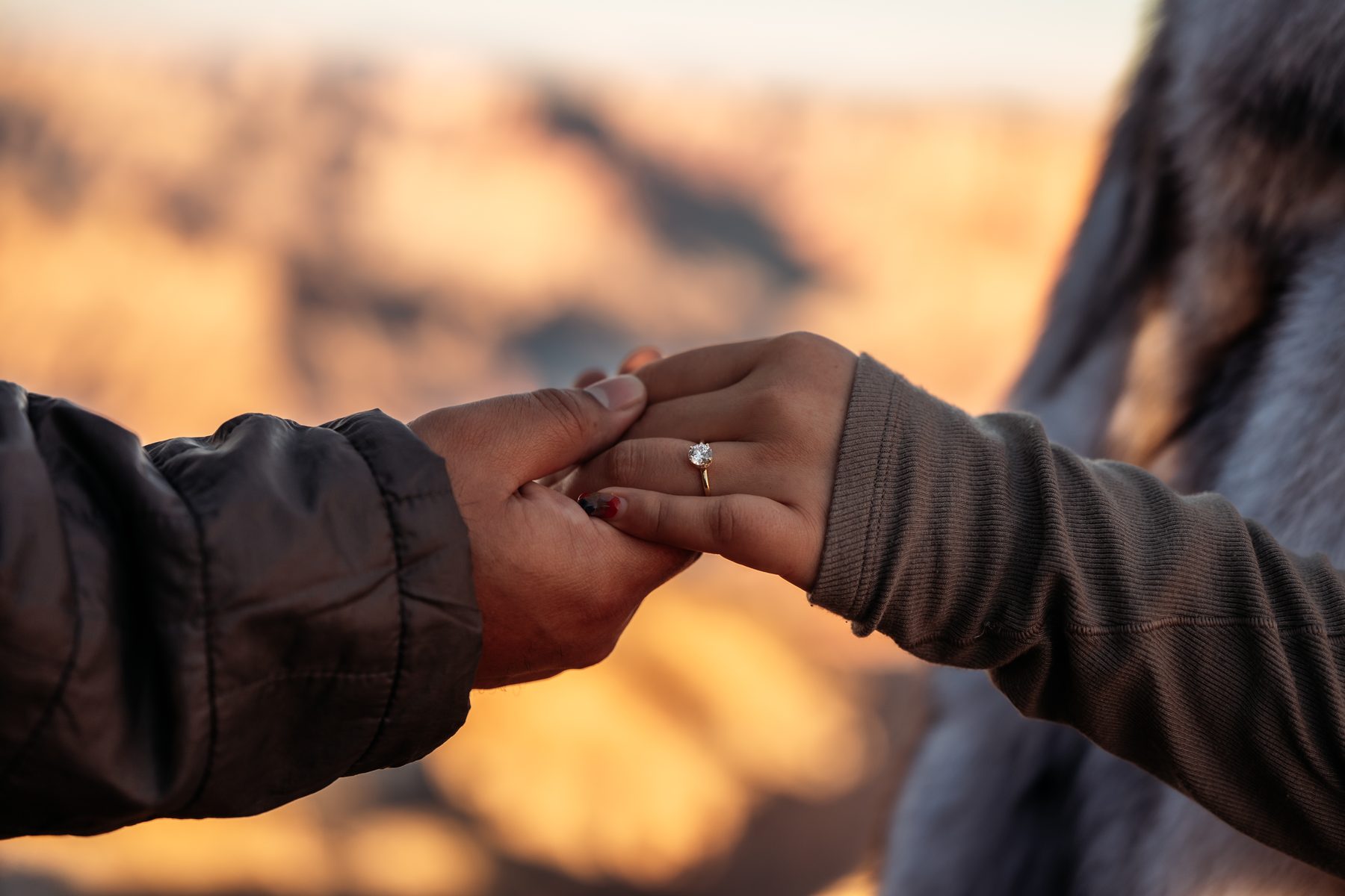 Engagement ring close-up